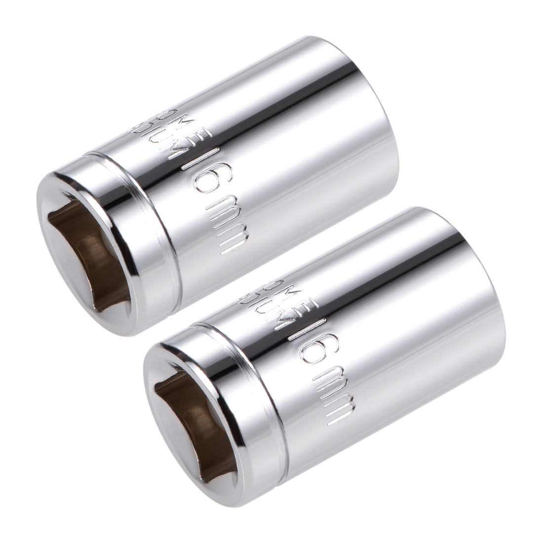 Harfington 1/2-inch Drive E16 Universal Spline Socket Shallow 12 Point Cr-V Steel 2 Pcs