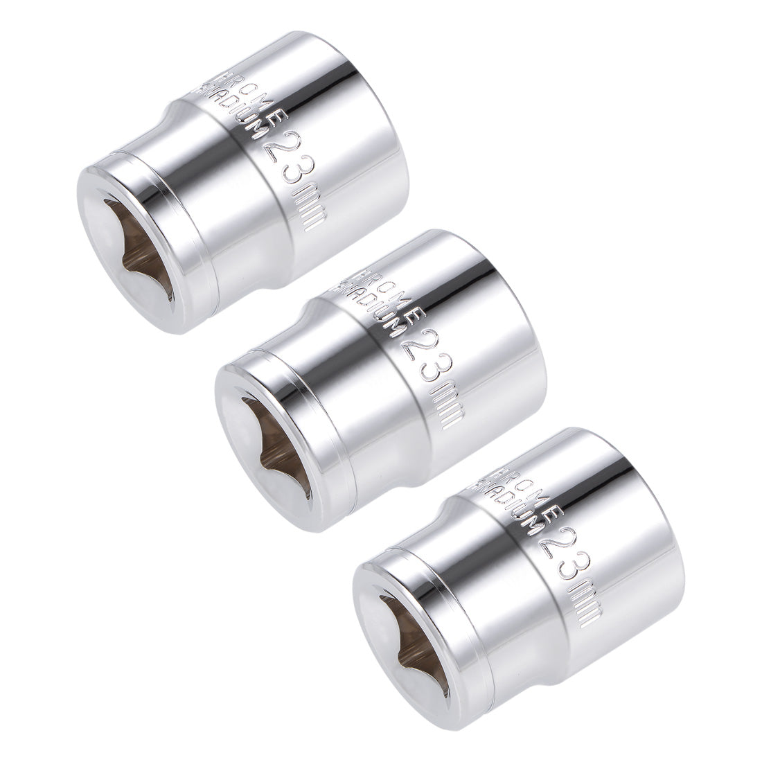 Harfington 1/2-inch Drive E23 Universal Spline Socket Shallow 12 Point Cr-V Steel 3 pcs