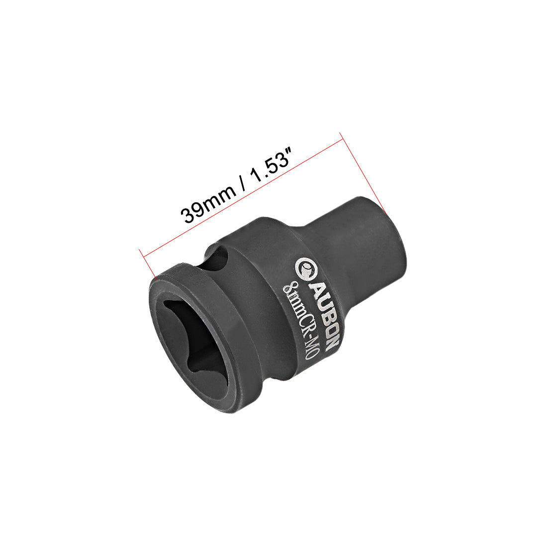 Harfington Drive by Shallow Impact Socket, Cr-Mo Alloy Steel, 6-Point, Metric