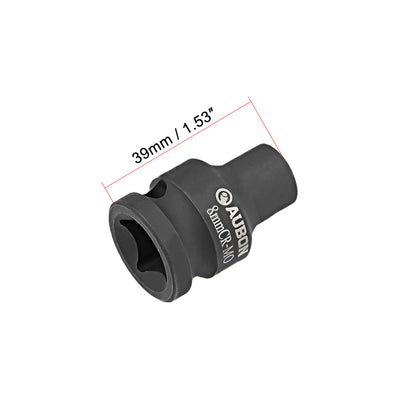 Harfington 3 Pcs 1/2-Inch Drive by 8mm Shallow Impact Socket, Cr-Mo, 6-Point, Metric