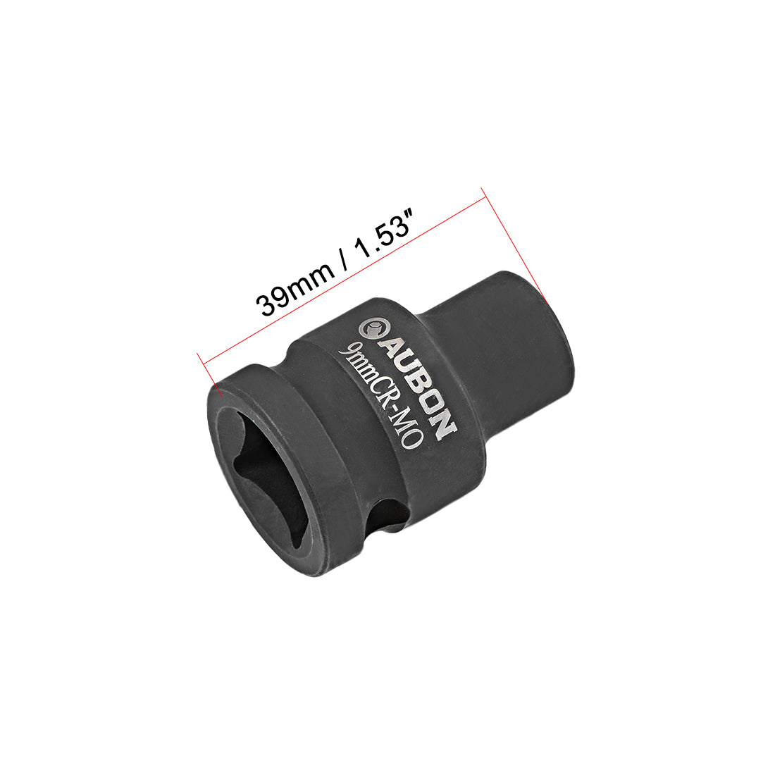 Harfington Square Drive Shallow Impact Socket, Cr-Mo Alloy Steel, 6-Point, Metric
