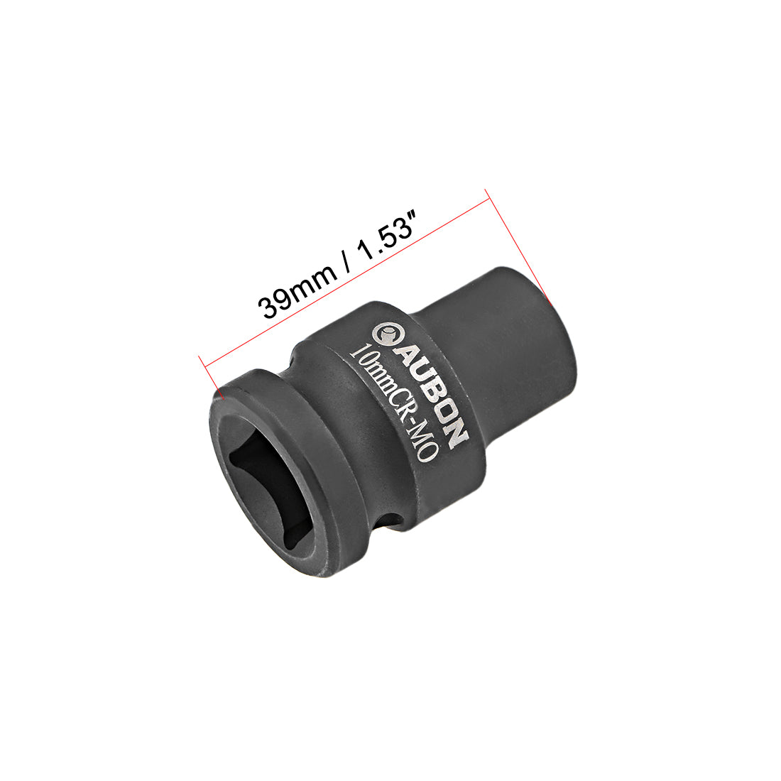 Harfington Drive by Shallow Impact Socket, Cr-Mo Alloy Steel, 6-Point, Metric