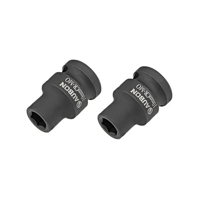 Harfington Square Drive Shallow Impact Socket, Cr-Mo Alloy Steel, 6-Point, Metric