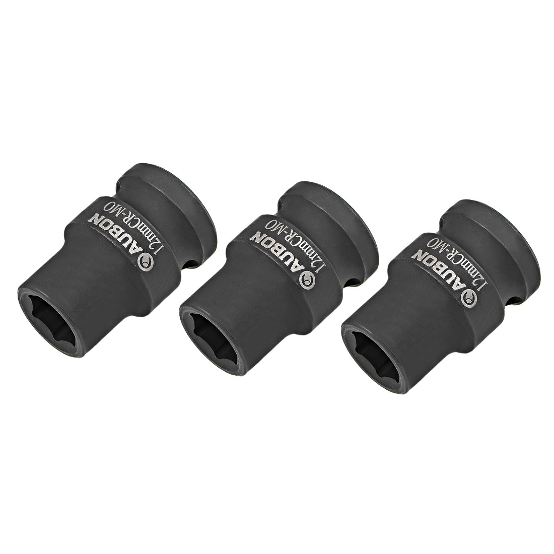 Harfington 3 Pcs 1/2-Inch Drive by 12mm Shallow Impact Socket, Cr-Mo, 6-Point, Metric