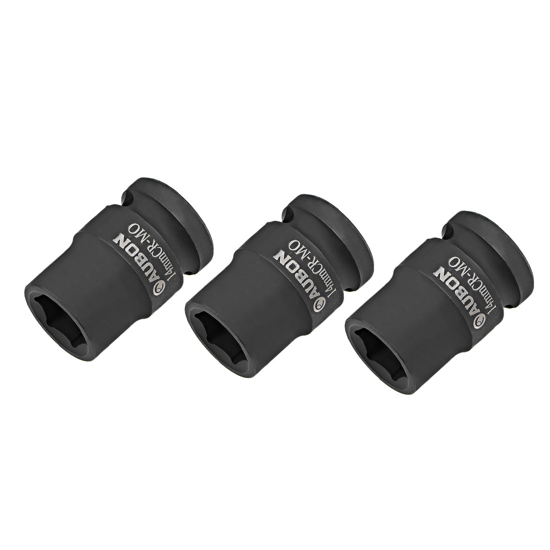 Harfington 3 Pcs 1/2-Inch Drive by 14mm Shallow Impact Socket, Cr-Mo, 6-Point, Metric