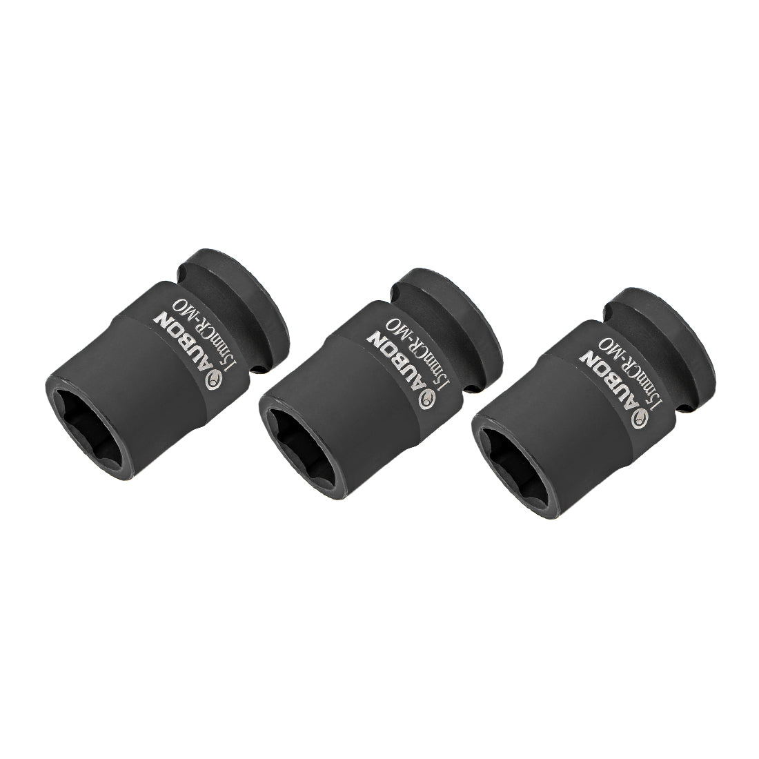 Harfington 3 Pcs 1/2-Inch Drive by 15mm Shallow Impact Socket, Cr-Mo, 6-Point, Metric
