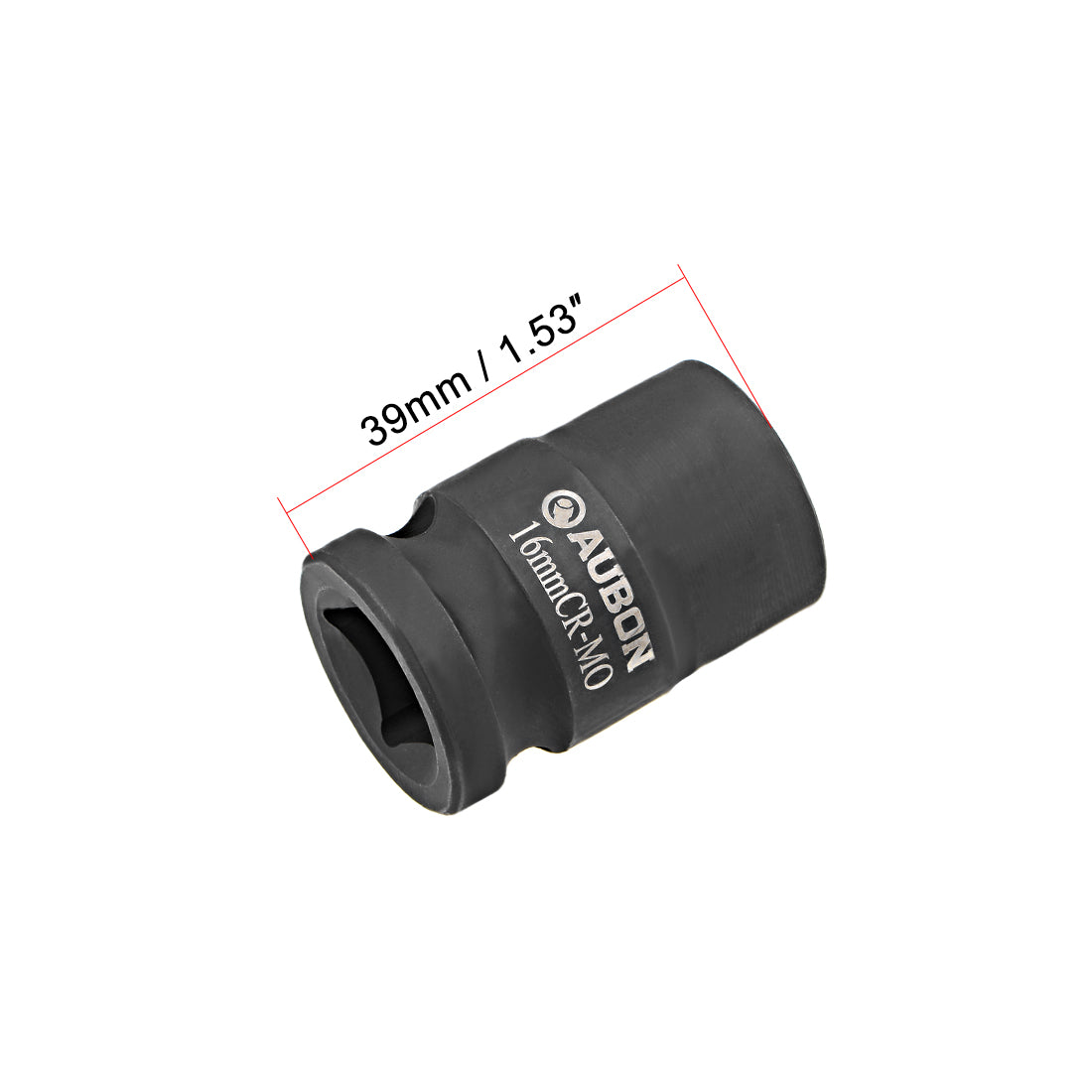 Harfington 3 Pcs 1/2-Inch Drive by 16mm Shallow Impact Socket, Cr-Mo, 6-Point, Metric