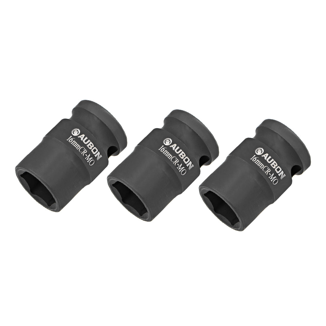 Harfington 3 Pcs 1/2-Inch Drive by 16mm Shallow Impact Socket, Cr-Mo, 6-Point, Metric