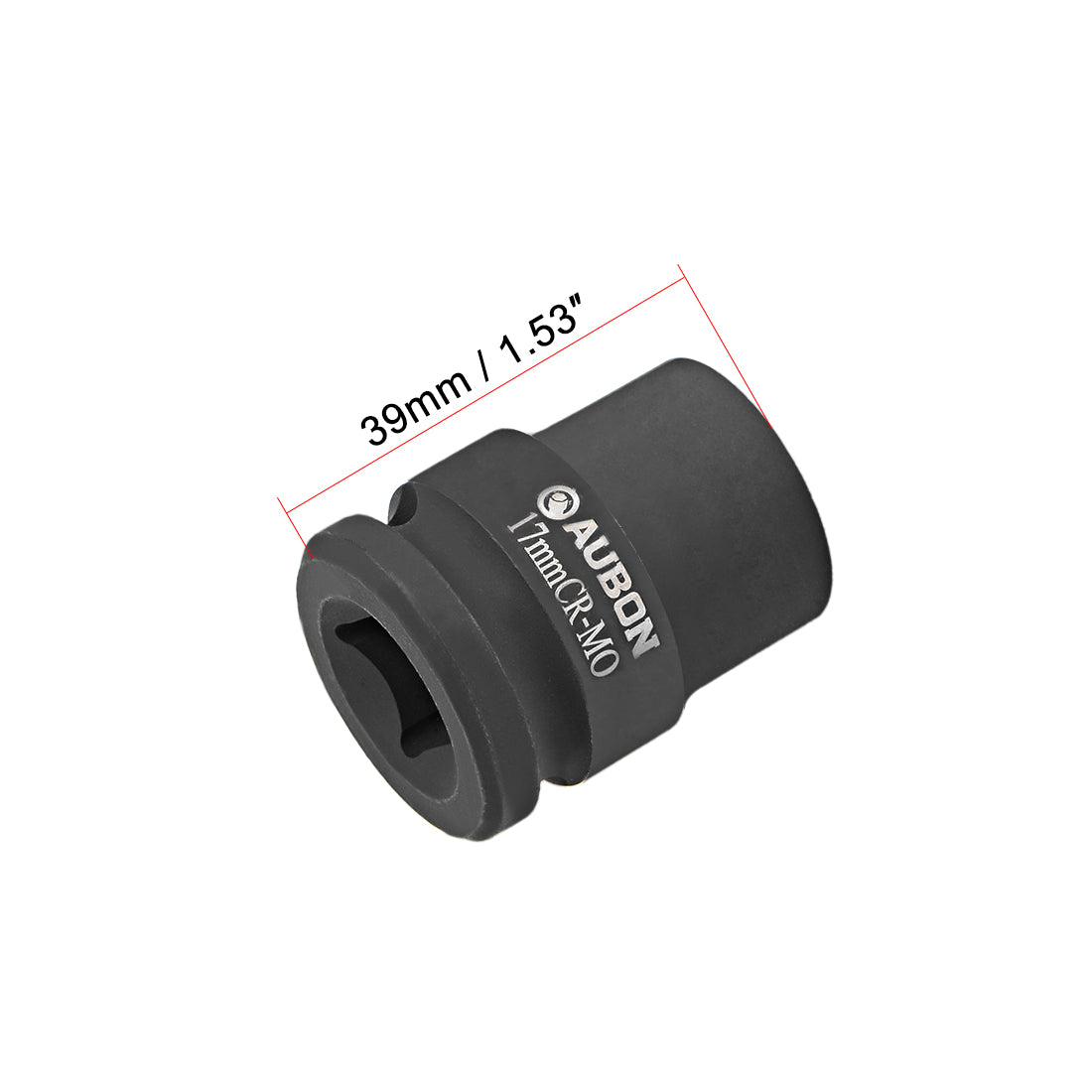 Harfington Drive by Shallow Impact Socket, Cr-Mo Alloy Steel, 6-Point, Metric