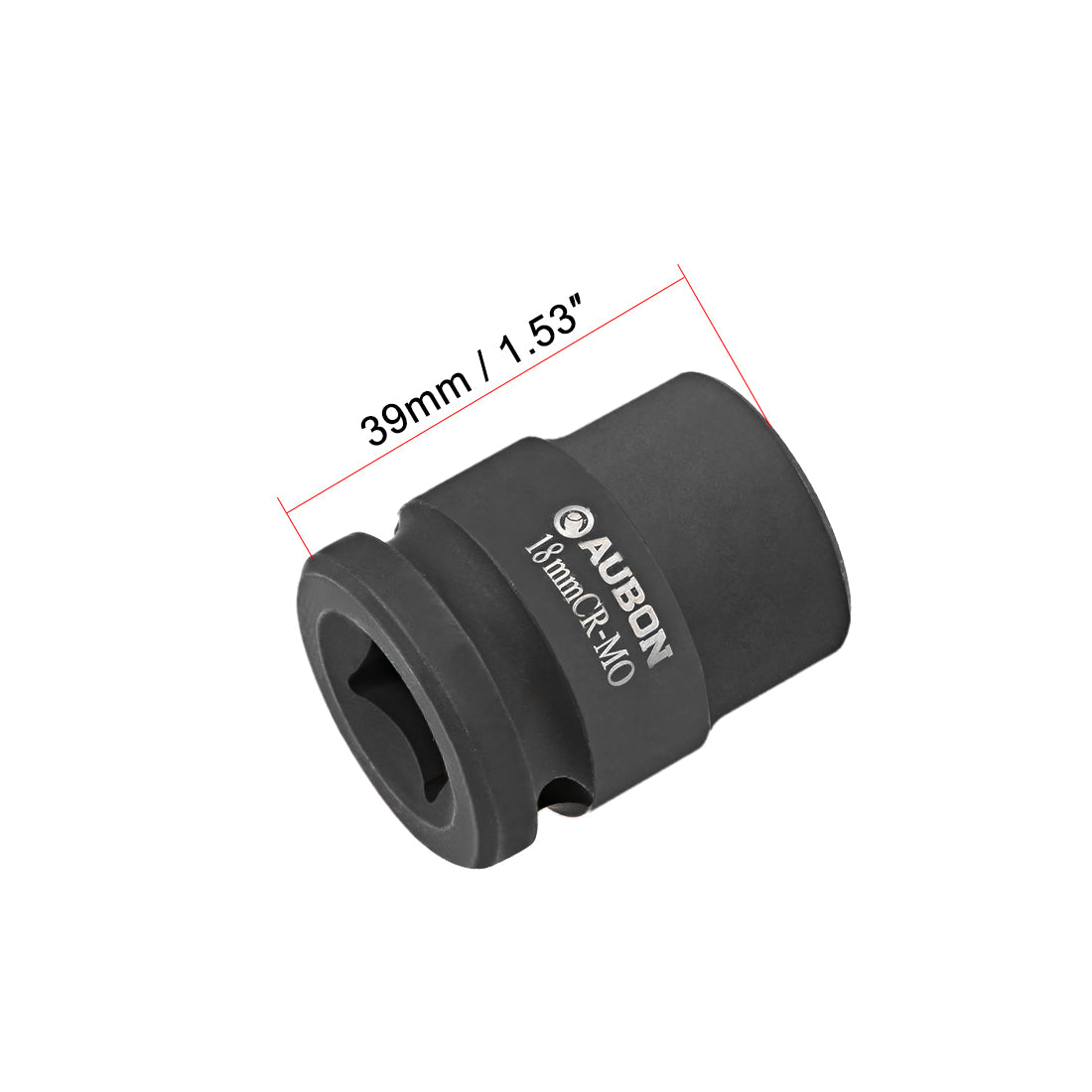 Harfington 3 Pcs 1/2-Inch Drive by 18mm Shallow Impact Socket, Cr-Mo, 6-Point, Metric
