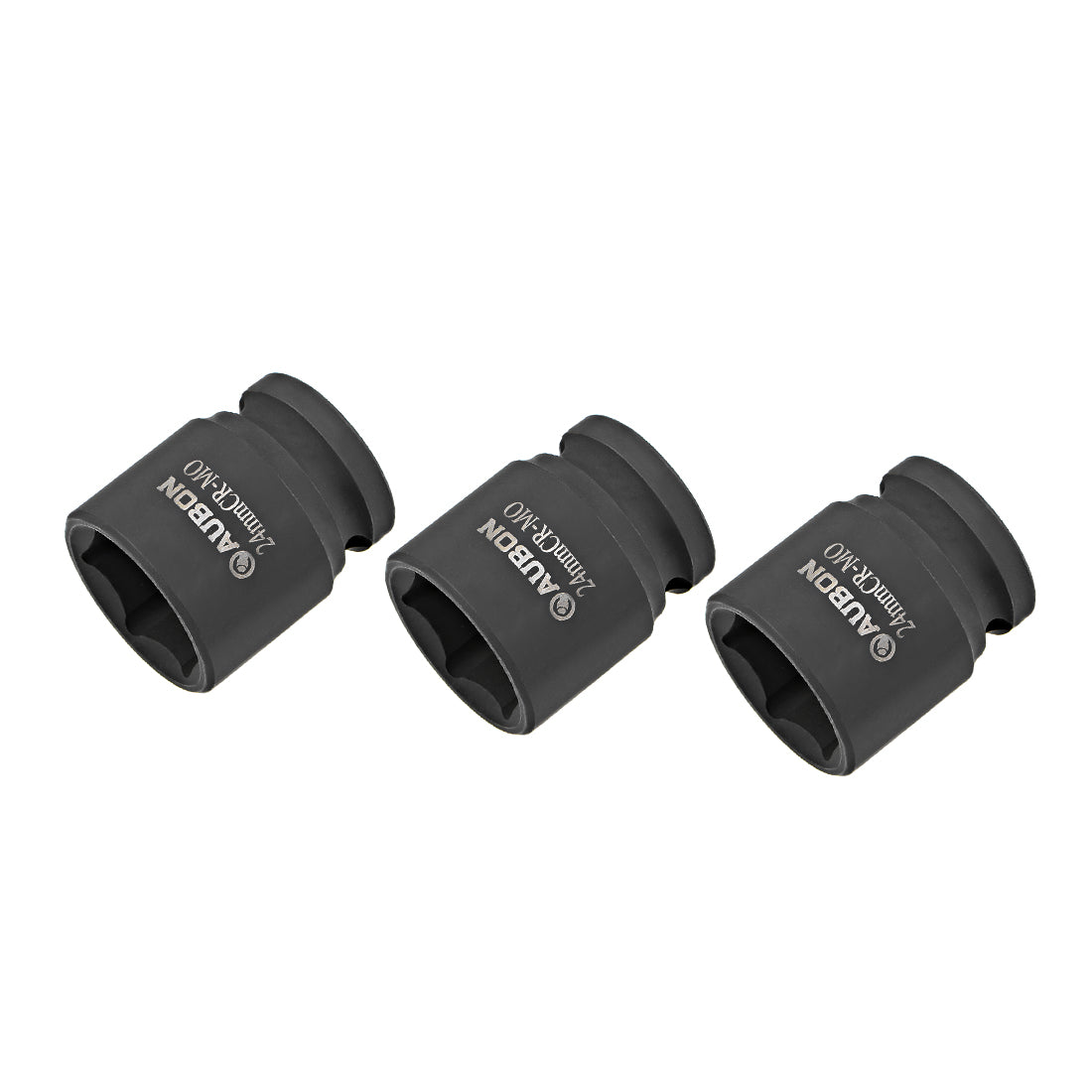 Harfington 3 Pcs 1/2-Inch Drive by 24mm Shallow Impact Socket, Cr-Mo, 6-Point, Metric