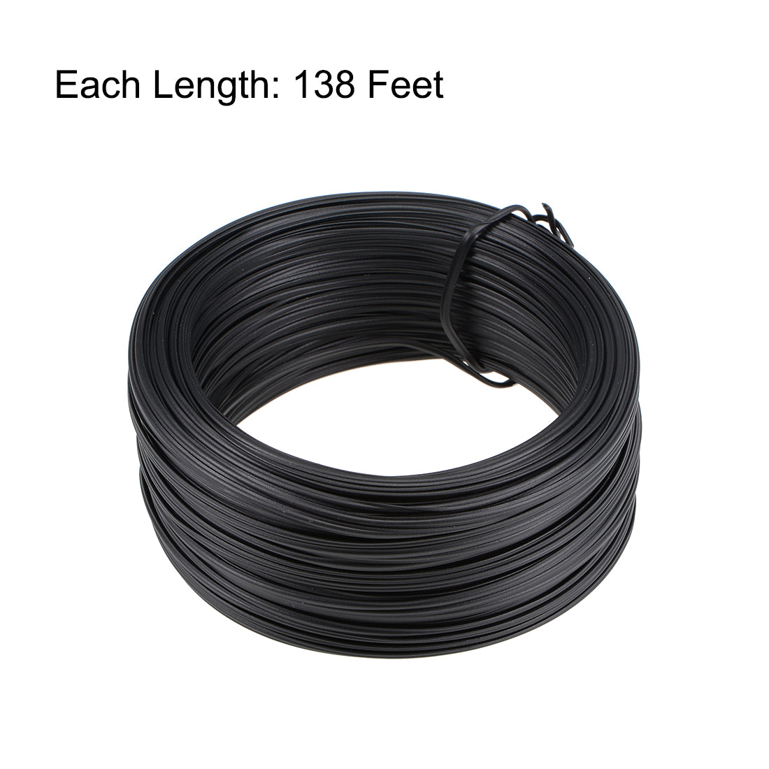 Harfington 138 Feet Plastic Twist Ties Reusable Cable Cord Wire Ties Black