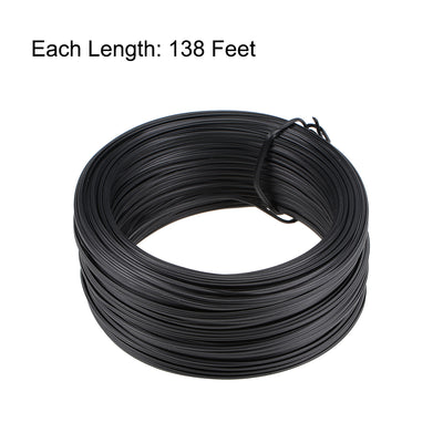 Harfington 138 Feet Plastic Twist Ties Reusable Cable Cord Wire Ties Black
