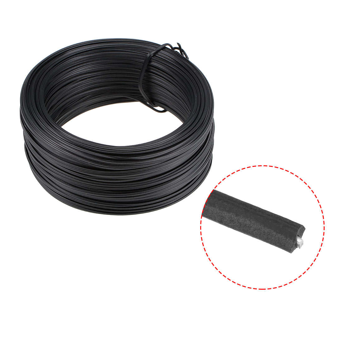 Harfington 138 Feet Plastic Twist Ties Reusable Cable Cord Wire Ties Black