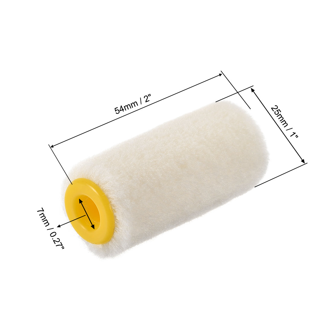 Harfington Paint Roller Cover 2 Inch 5cm Mini Wool Brush for Household Wall Painting Treatment 12pcs