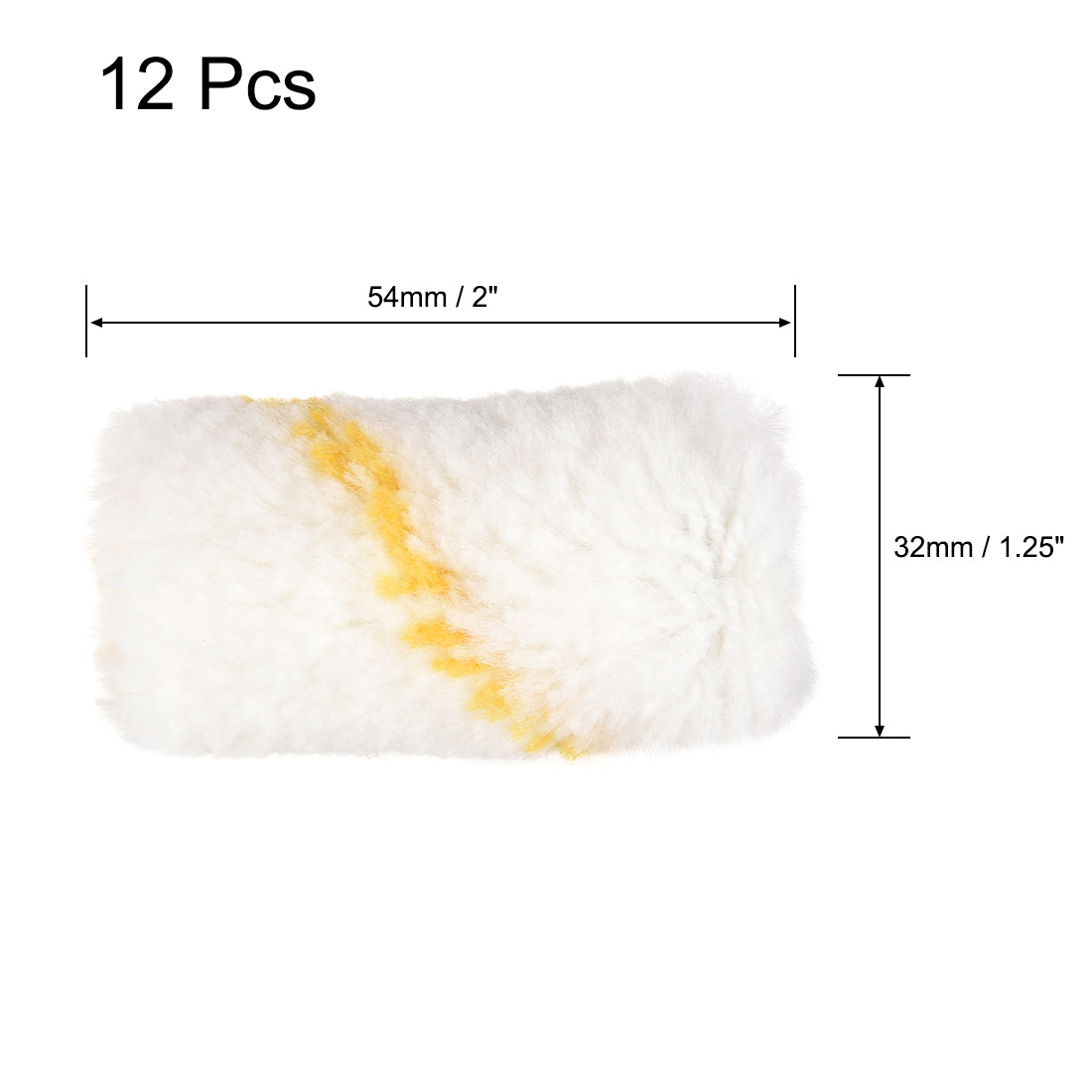 Harfington Paint Roller Cover 2 Inch 5cm Mini Acrylic Fiber Brush for Household Wall Painting Treatment 12pcs