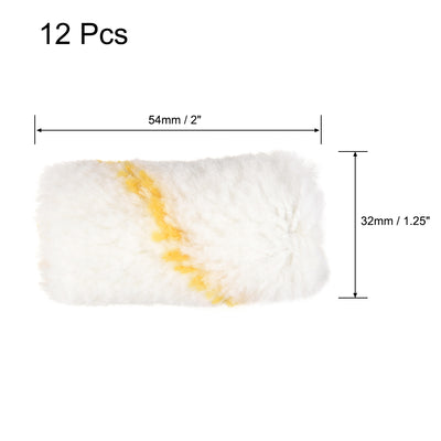 Harfington Paint Roller Cover 2 Inch 5cm Mini Acrylic Fiber Brush for Household Wall Painting Treatment 12pcs