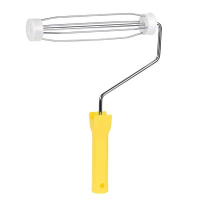 Harfington 4 Wire Cage Paint Roller Frame 9 Inch Plastic Handle for Wall Repair Painting