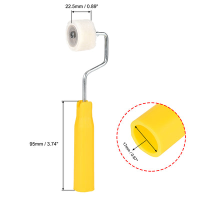 Harfington Wool Paint Roller Brush 2cm for Household Wall Painting Treatment with Plastic Handle