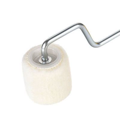 Harfington Wool Paint Roller Brush 3cm for Household Wall Painting Treatment with Plastic Handle