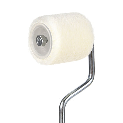 Harfington Wool Paint Roller Brush 3cm for Household Wall Painting Treatment with Plastic Handle