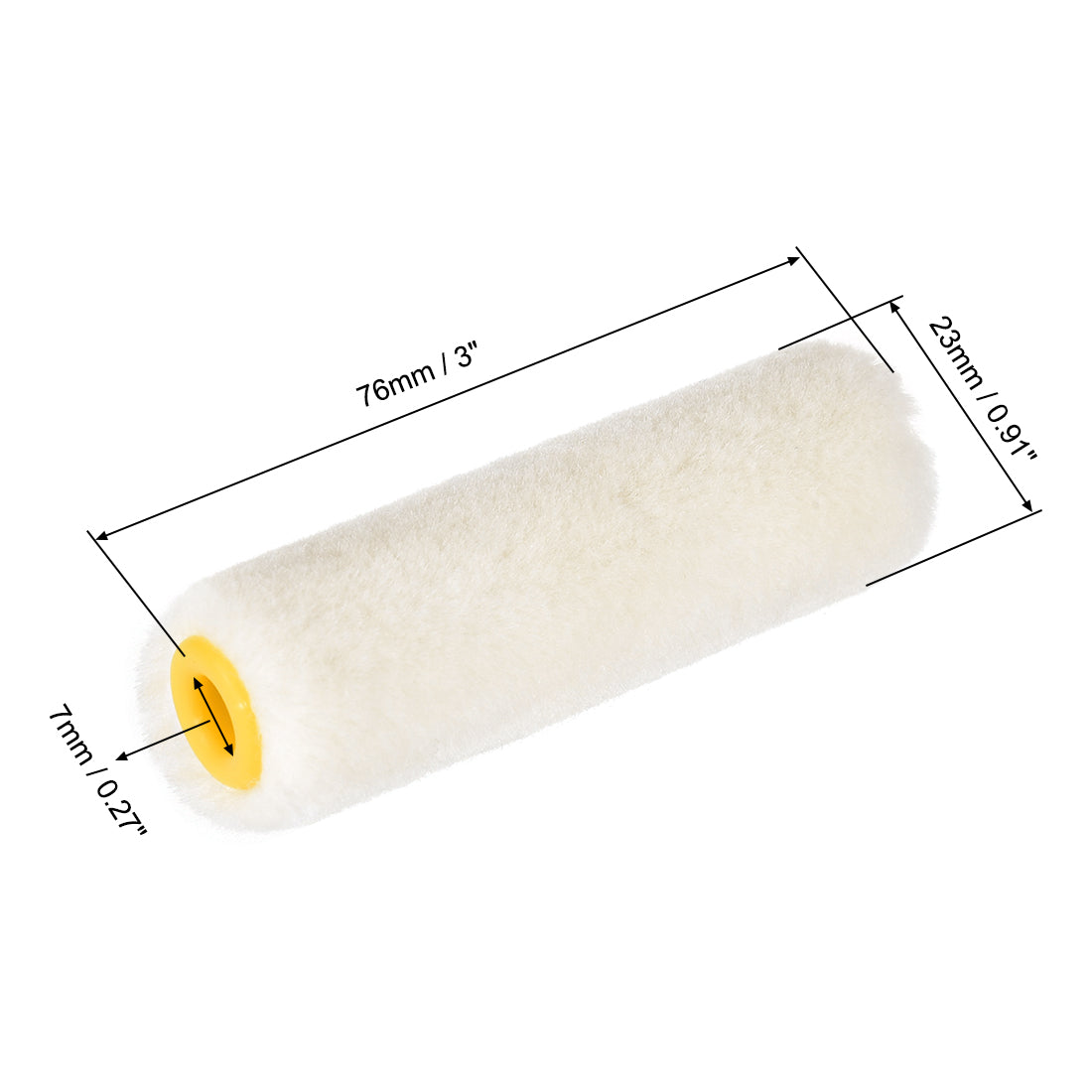 Harfington Paint Roller Cover 3 Inch 76mm Mini Wool Brush for Household Wall Painting Treatment 12pcs