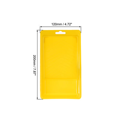 Harfington 2xWool Paint Roller Brush 3 Inch for Household Wall Painting Treatment with Handle and Tray