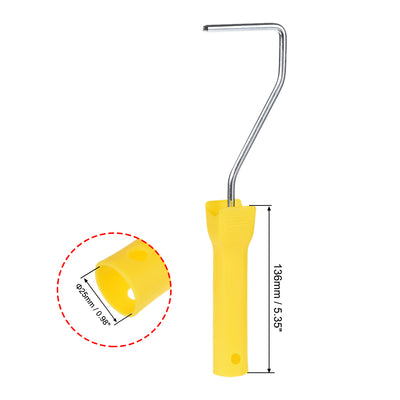 Harfington 2xWool Paint Roller Brush 3 Inch for Household Wall Painting Treatment with Handle and Tray