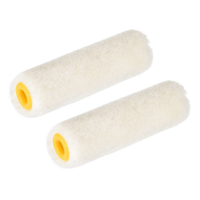 Harfington Paint Roller Cover 3 Inch 75mm Mini Wool Brush for Household Wall Painting Treatment 2pcs
