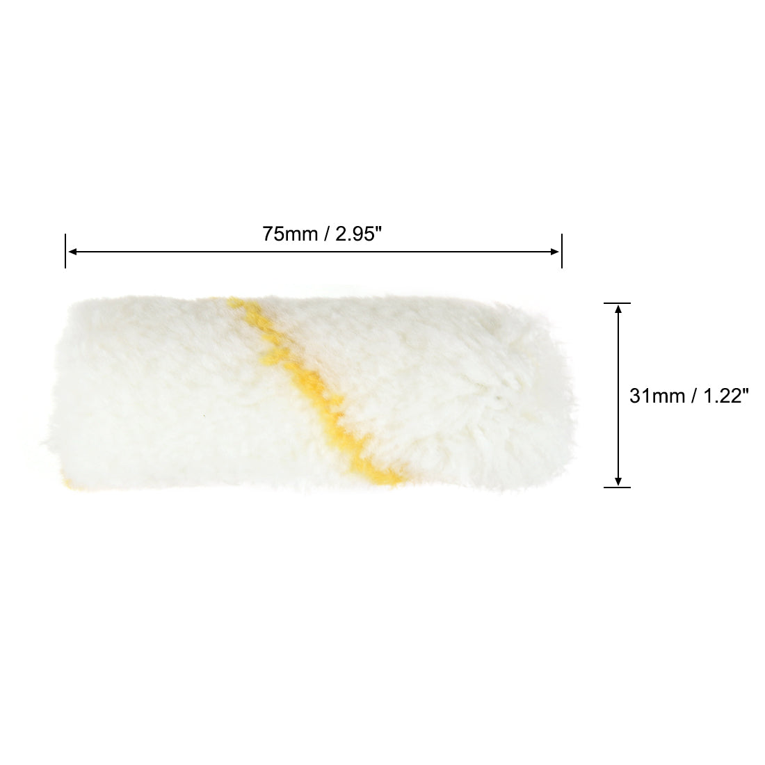 Harfington Paint Roller Cover 3 Inch 76mm Mini Acrylic Fiber Brush for Household Wall Painting Treatment 2pcs