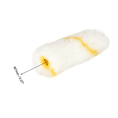 Harfington Paint Roller Cover 3 Inch 76mm Mini Acrylic Fiber Brush for Household Wall Painting Treatment 2pcs