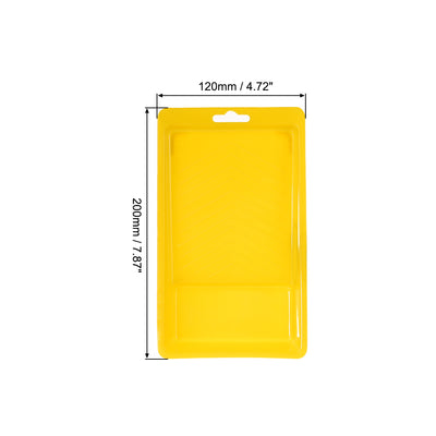 Harfington 2xPaint Roller Brush 3 Inch for Household Wall Painting Treatment with 1xPlastic Handle and 1xTray