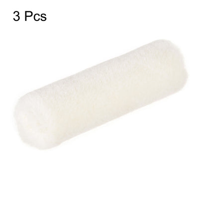 Harfington Paint Roller Cover 3 Inch 75mm Mini Wool Brush for Household Wall Painting Treatment 3pcs
