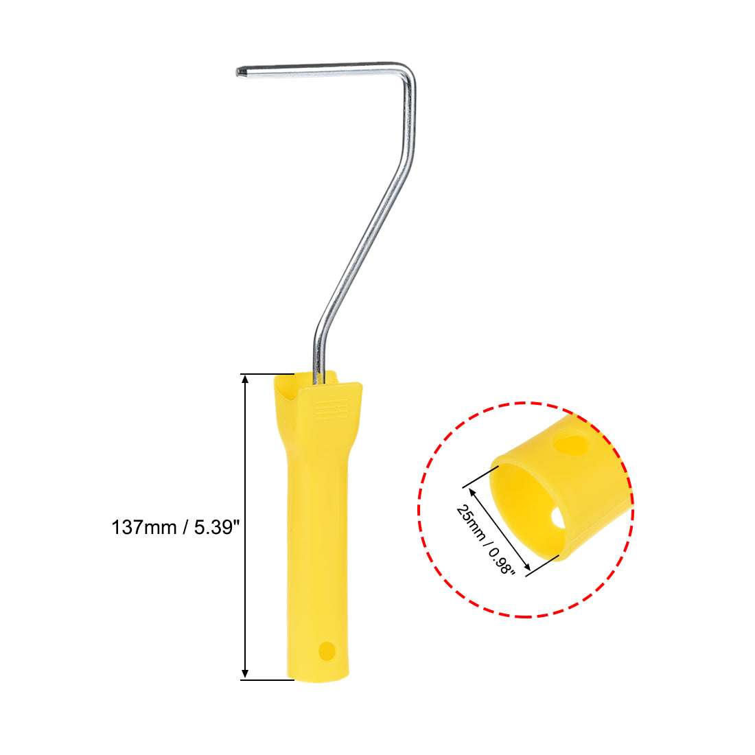 Harfington 4xPaint Roller Brush 4 Inch for Household Wall Painting Treatment with 1xPlastic Handle and 1xTray