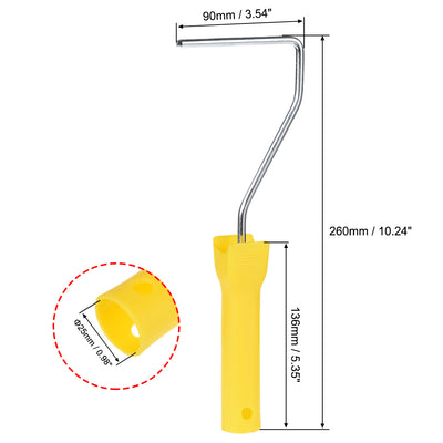 Harfington Mini Paint Roller Frame 4 Inch Plastic Handle for Wall Repair Painting