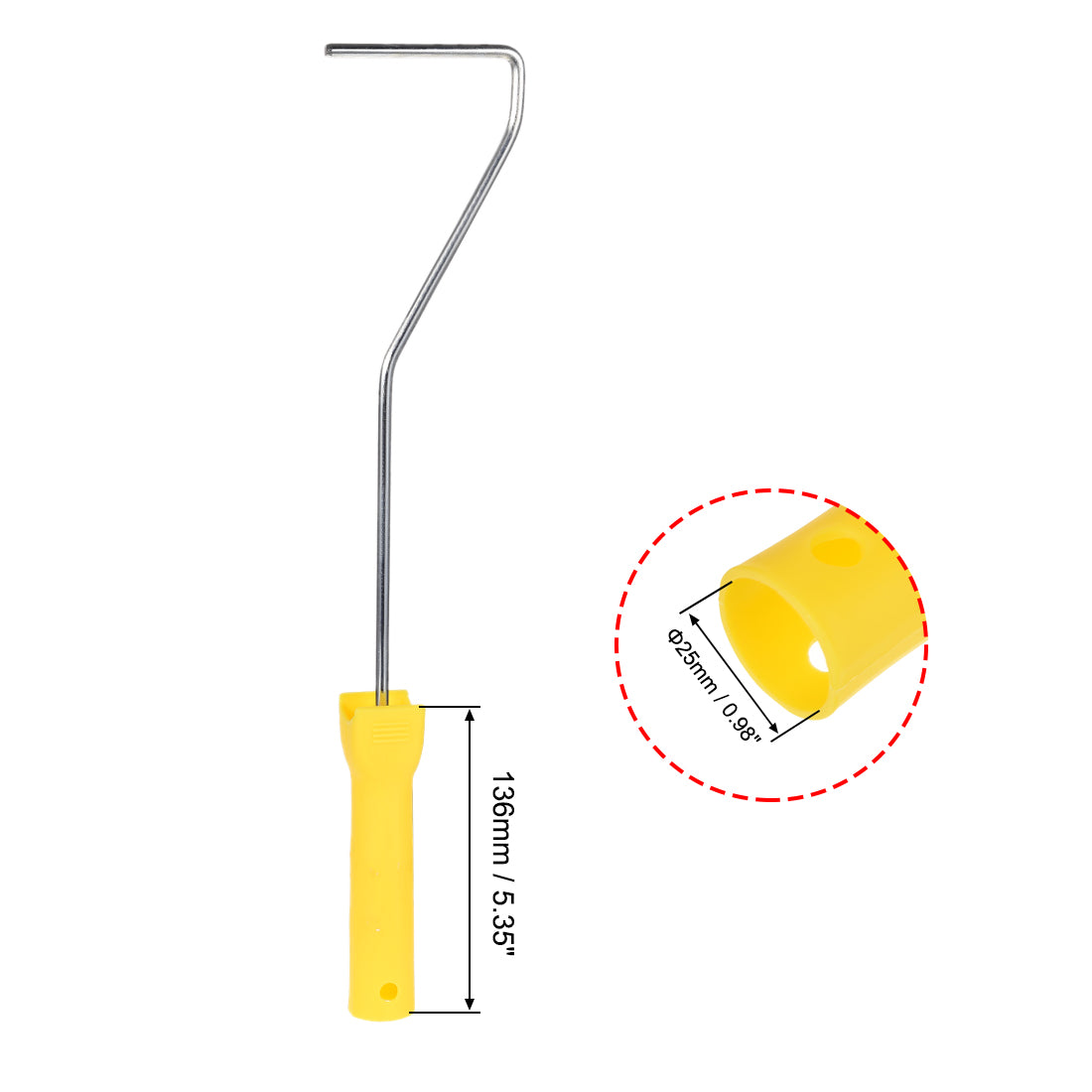 Harfington Mini Paint Roller Frame 4 Inch Plastic Handle 41cm for Wall Repair Painting