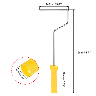 Harfington Mini Paint Roller Frame 6 Inch 41cmPlastic Handle for Wall Repair Painting