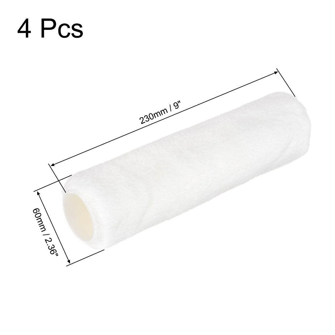 Harfington Paint Roller Cover 9 Inch 230mm Polyester Brush for Household Wall Painting Treatment 4pcs