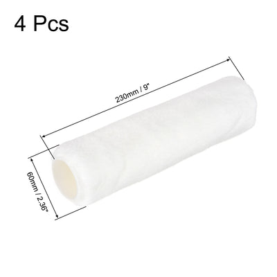 Harfington Paint Roller Cover 9 Inch 230mm Polyester Brush for Household Wall Painting Treatment 4pcs