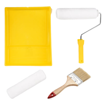Harfington Paint Roller Kit, 9 In Roller for Household Wall Painting Treatment with Tray and Brush