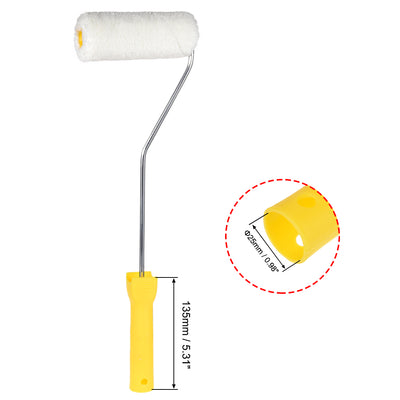 Harfington Paint Roller Brush 5 Inch 125mm for Household Wall Painting Treatment with Plastic Handle