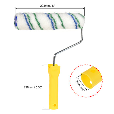 Harfington Paint Roller Brush 8 Inch 203mm for Household Wall Painting Treatment with Plastic Handle