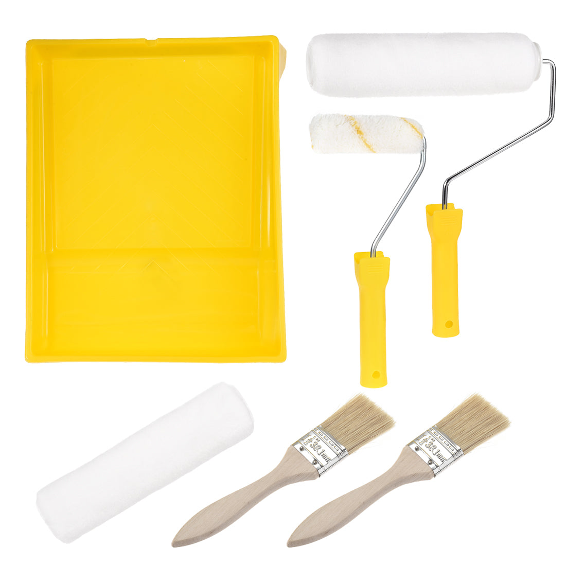 Harfington Paint Roller Kit,4 In / 9 In Roller for Household Wall Painting Treatment with Tray and Brush