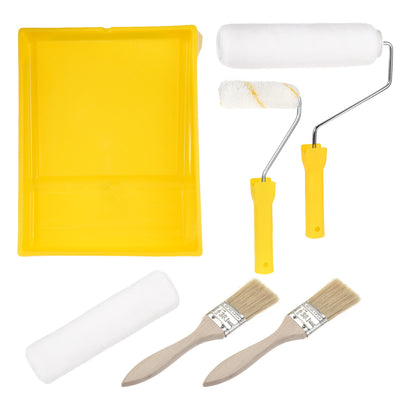 Harfington Paint Roller Kit,4 In / 9 In Roller for Household Wall Painting Treatment with Tray and Brush