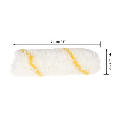 Harfington 10xPaint Roller Brush 4 Inch 104mm for Household Wall Painting Treatment with 1xPlastic Handle