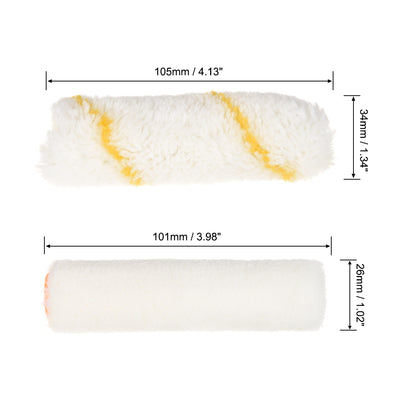 Harfington Paint Roller Brush Kit 4-In 10cm  for Household Painting,Total 10 Piece Roller