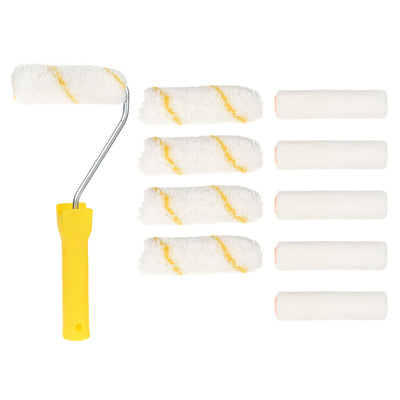 Harfington Paint Roller Brush Kit 4-In 10cm  for Household Painting,Total 10 Piece Roller