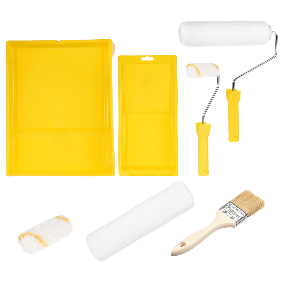 Harfington Paint Roller Kit,3 In / 9 In Roller for Household Wall Painting Treatment with Tray and Brush