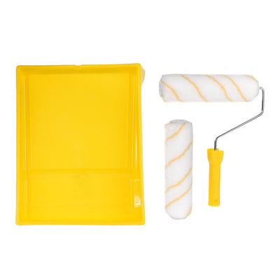 Harfington Paint Roller Kit, 9 Inch 2xPaint Roller Covers, 1xPaint Roller Frame, 1xPaint Roller Tray, 4 in 1 Set