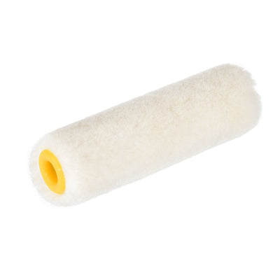 Harfington 5xWool Paint Roller Brush 4 Inch 10cm for Household Painting Treatment w 1xHandle and Tray